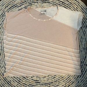 Free People We The Free pink striped boxy tee